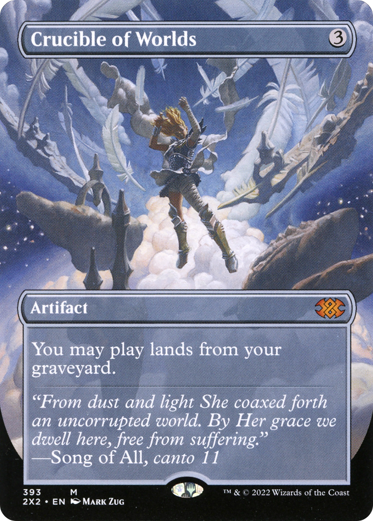 {R} Crucible of Worlds (Borderless Alternate Art) [Double Masters 2022][2X2 393]