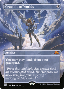 {R} Crucible of Worlds (Borderless Alternate Art) [Double Masters 2022][2X2 393]