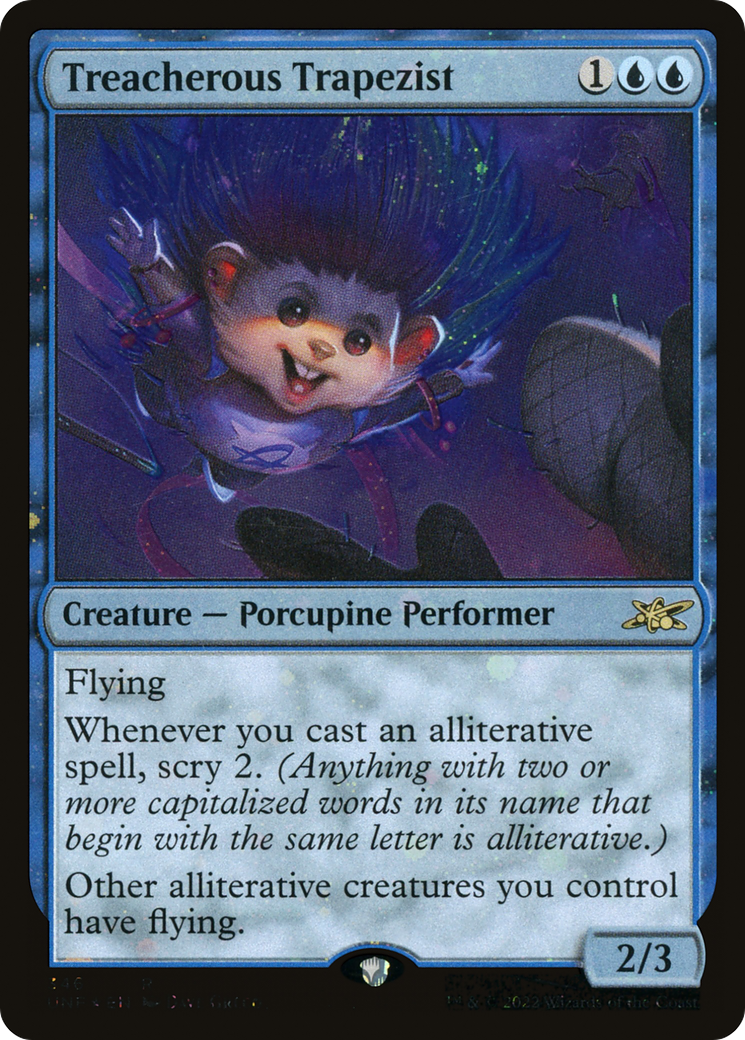 {R} Treacherous Trapezist (Galaxy Foil) [Unfinity][UNF 346]