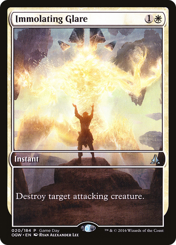 {C} Immolating Glare (Game Day) (Extended Art) [Oath of the Gatewatch Promos][PA OGW 020]
