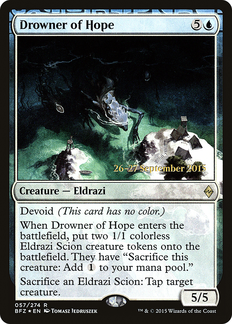 {R} Drowner of Hope [Battle for Zendikar Prerelease Promos][PR BFZ 057] - Misty Mountain Games