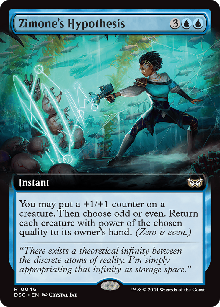 {R} Zimone's Hypothesis (Extended Art) [Duskmourn: House of Horror Commander][DSC 046]