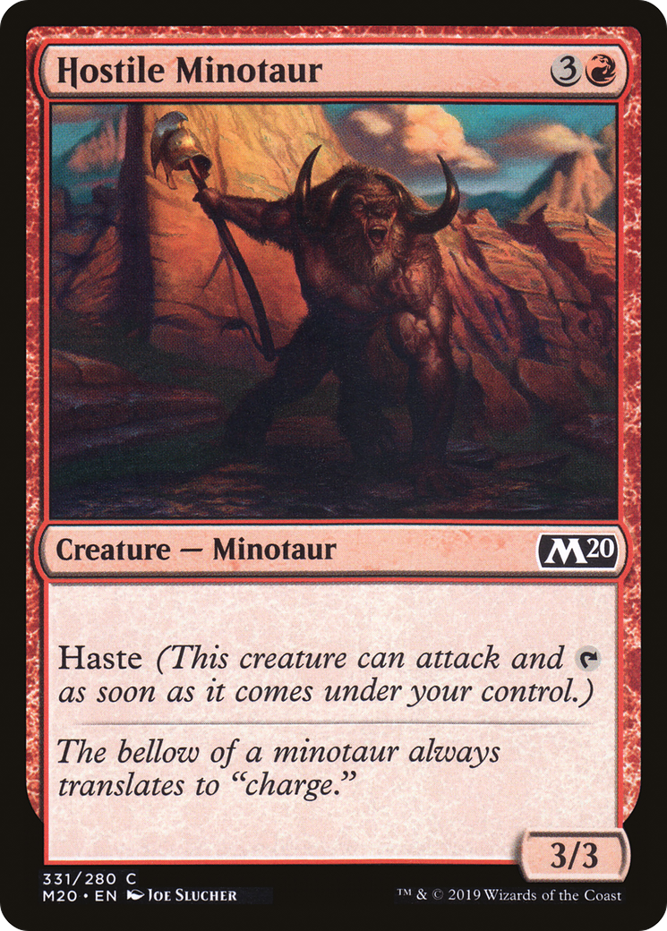 {C} Hostile Minotaur [Core Set 2020][M20 331]