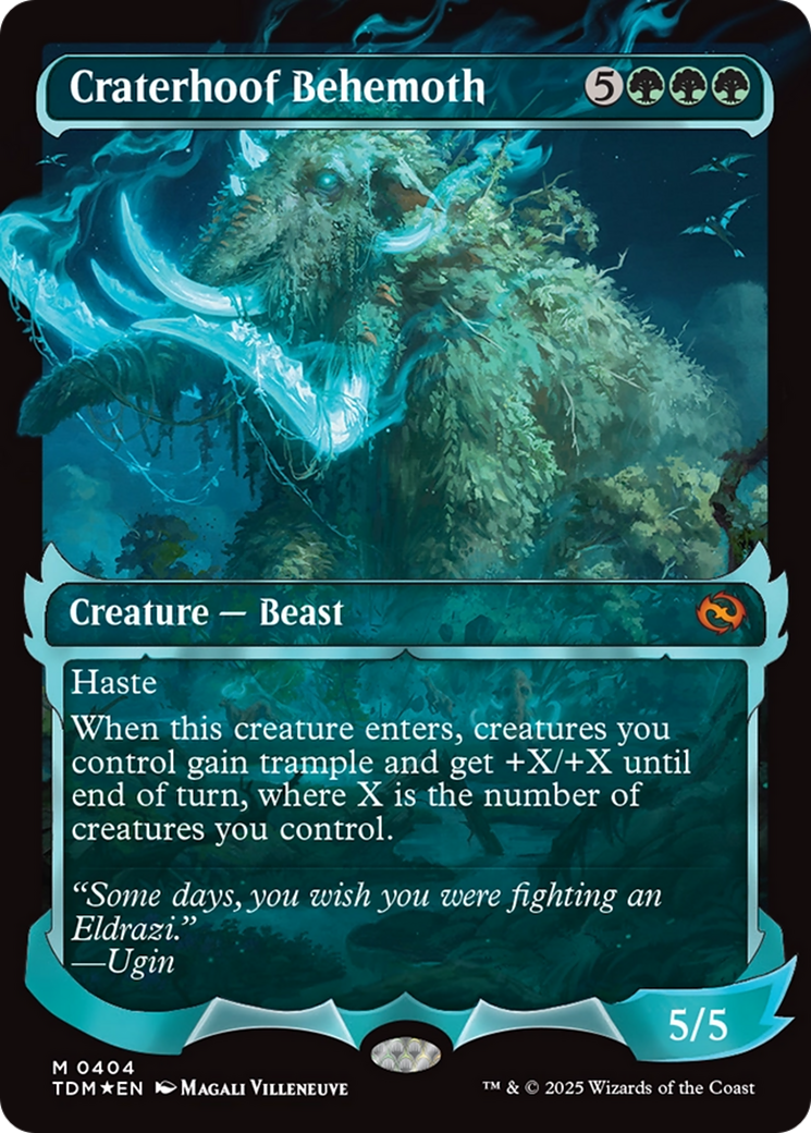 {@R} Craterhoof Behemoth (Showcase) [Tarkir: Dragonstorm][TDM 404]