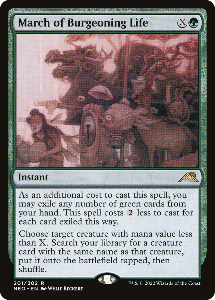 {R} March of Burgeoning Life [Kamigawa: Neon Dynasty][NEO 201]