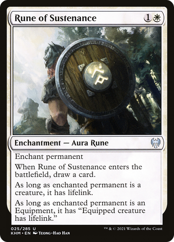 {C} Rune of Sustenance [Kaldheim][KHM 025]