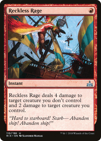 {C} Reckless Rage [Rivals of Ixalan][RIX 110]