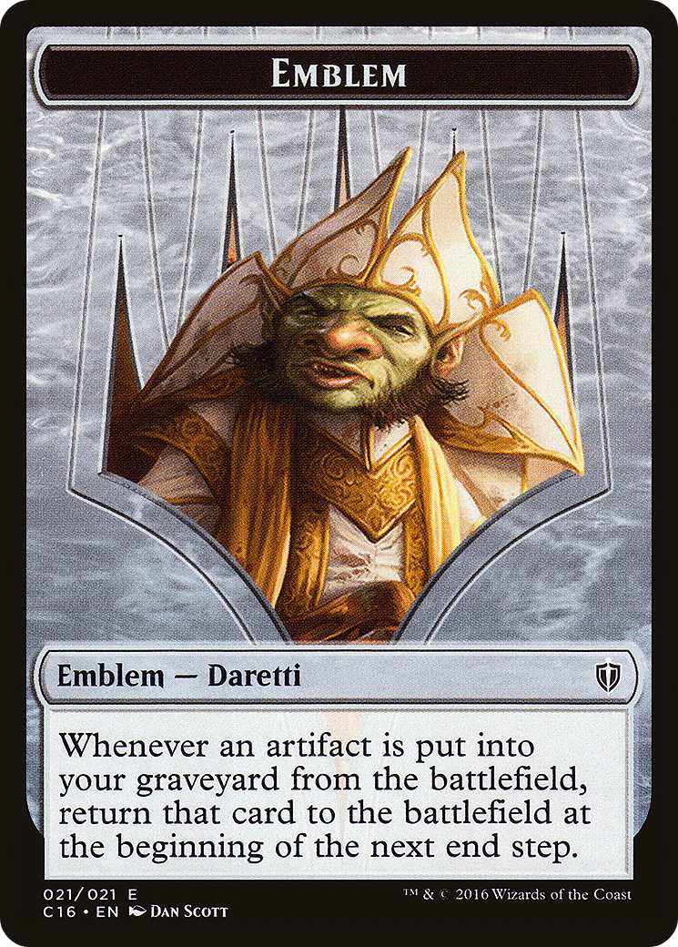 {T} Daretti, Scrap Savant Emblem [Commander 2016 Tokens][TC16 021] - Misty Mountain Games