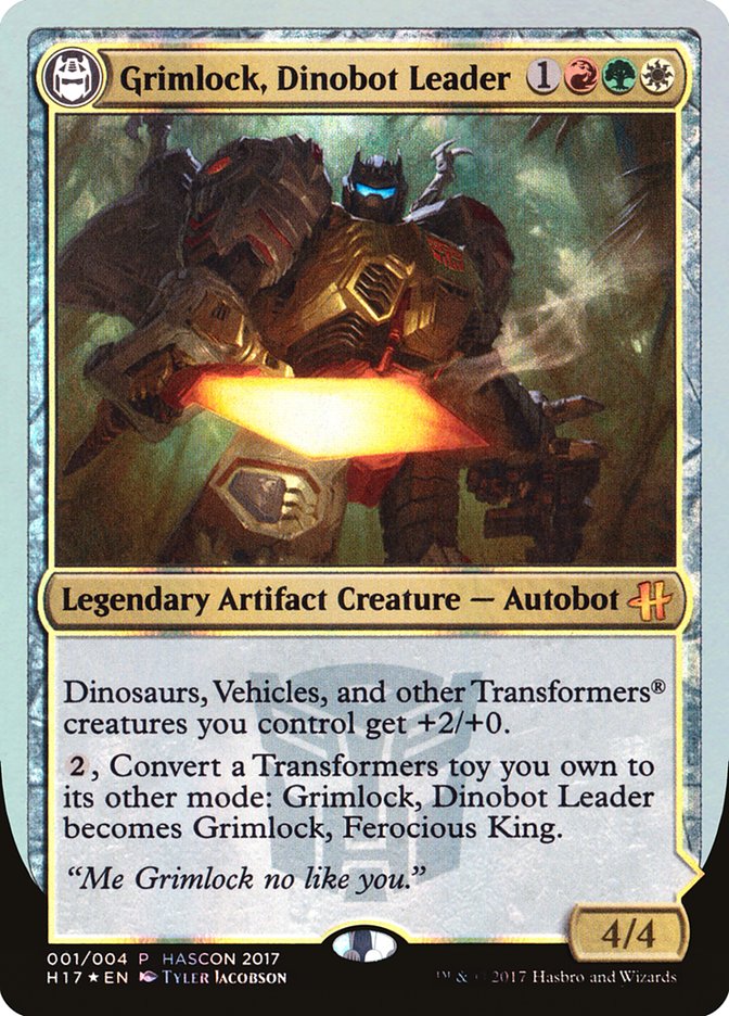 {R} Grimlock, Dinobot Leader // Grimlock, Ferocious King [HasCon 2017][PA H17 001]