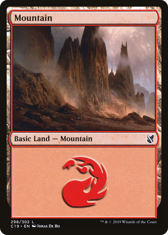 {B}[C19 298] Mountain (298) [Commander 2019]