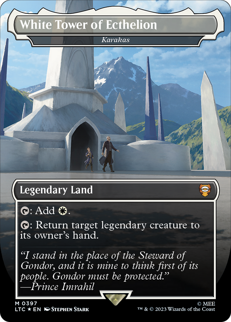 {R} Karakas - White Tower of Ecthelion (Surge Foil Realms and Relics) [The Lord of the Rings: Tales of Middle-Earth Commander][LTC 397]