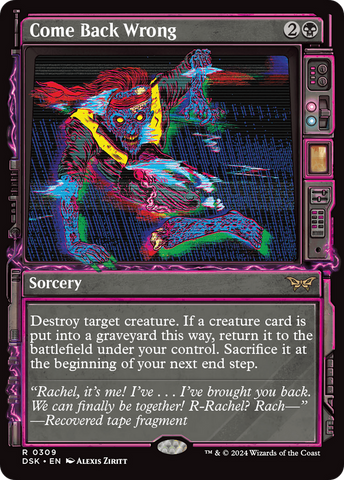 {@R} Come Back Wrong (Showcase) [Duskmourn: House of Horror][DSK 309]