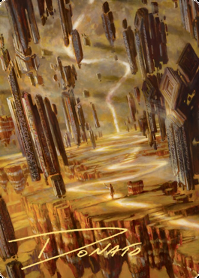 {A} Brightclimb Pathway Art Card (Gold-Stamped Signature) [Zendikar Rising Art Series][AZNR 023]