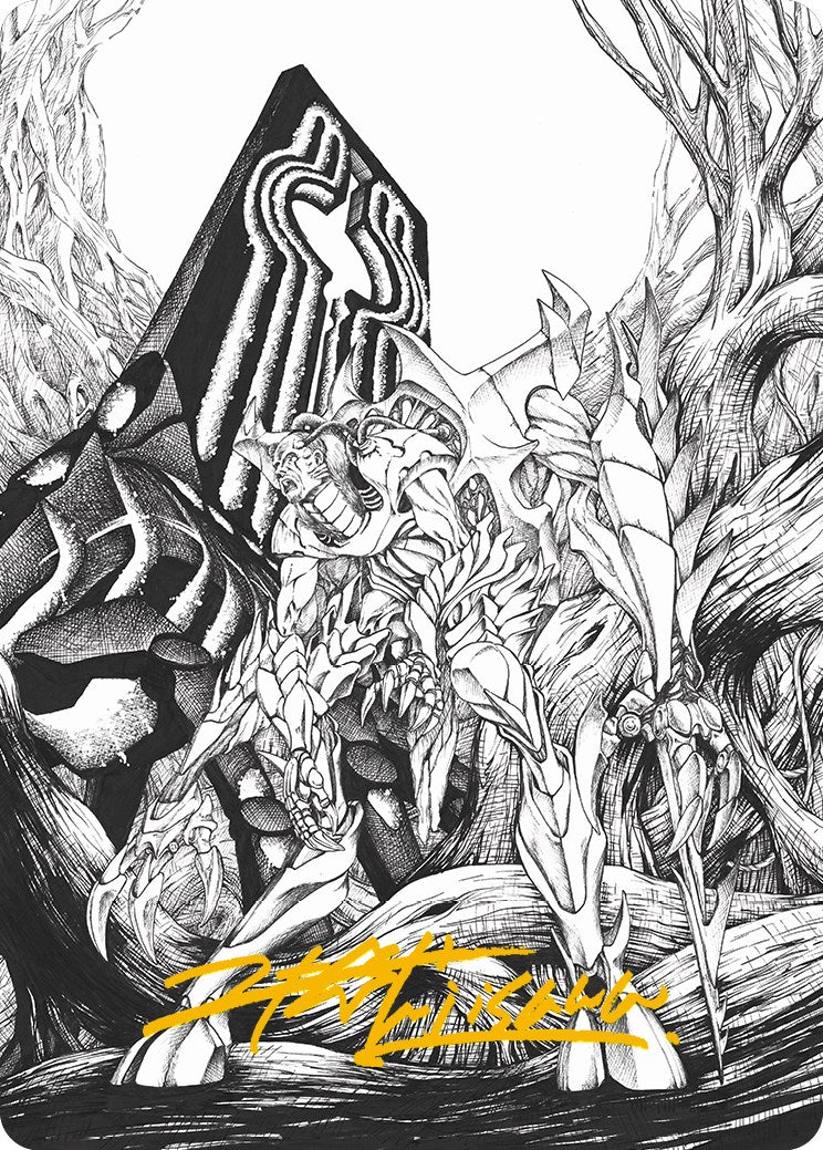 {A} Lukka, Bound to Ruin Art Card (Gold-Stamped Signature) [Phyrexia: All Will Be One Art Series][GS AONE 079]