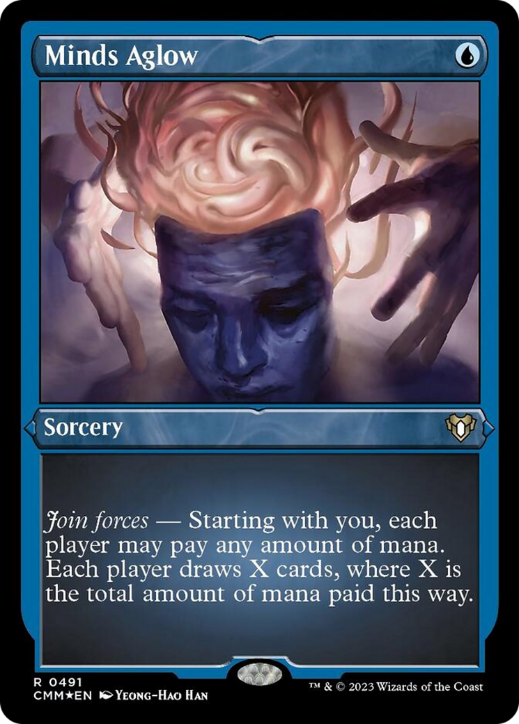 {R} Minds Aglow (Foil Etched) [Commander Masters][CMM 491]