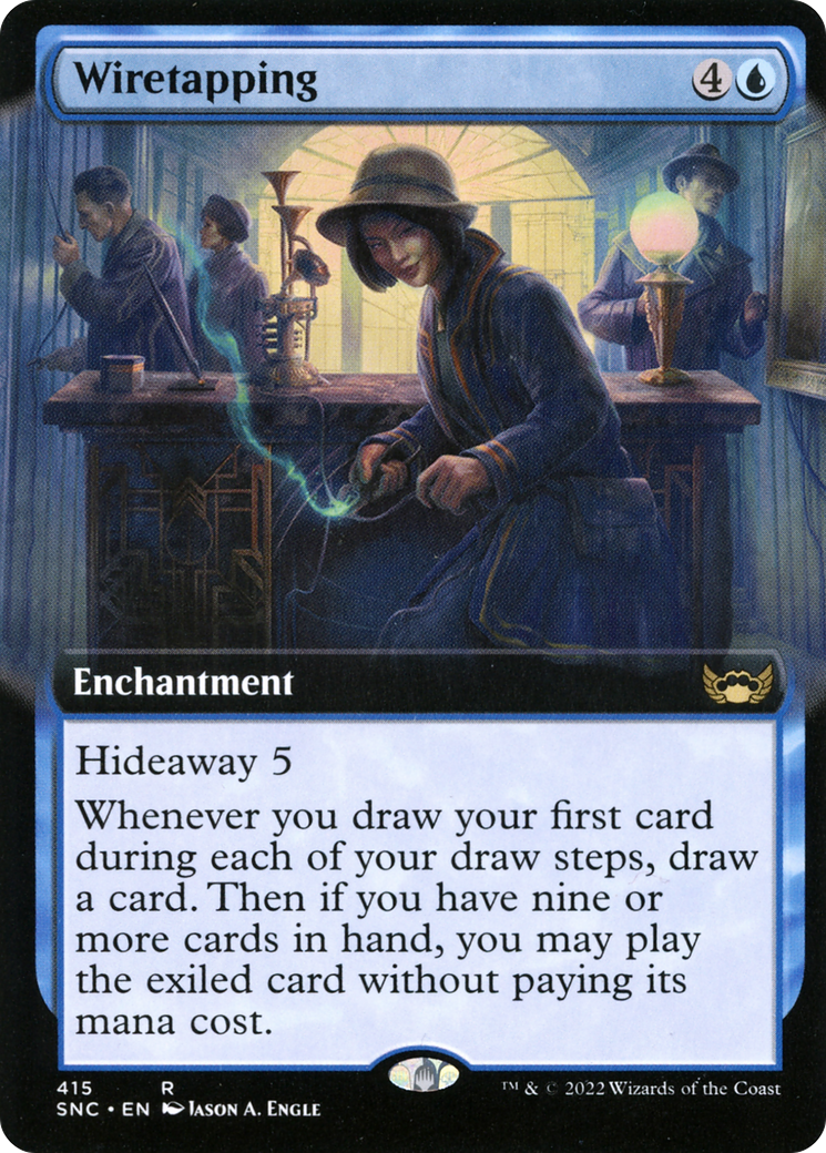 {R} Wiretapping (Extended Art) [Streets of New Capenna][SNC 415]