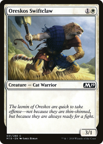 {C} Oreskos Swiftclaw [Core Set 2019][M19 031]