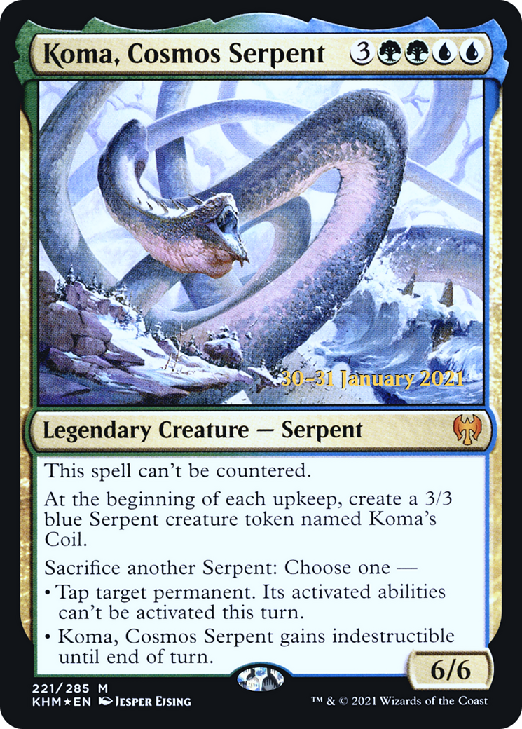 {R} Koma, Cosmos Serpent [Kaldheim Prerelease Promos][PR KHM 221]