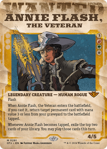 {@R} Annie Flash, the Veteran (Showcase) [Outlaws of Thunder Junction][OTJ 291]