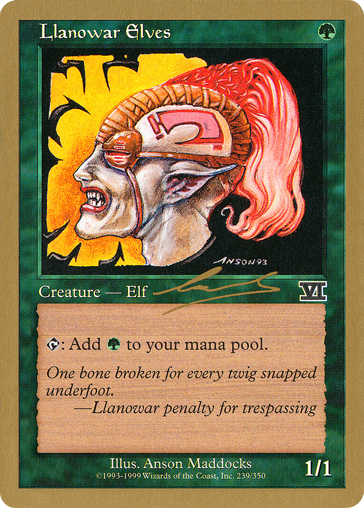 {C} Llanowar Elves (Nicolas Labarre) [World Championship Decks 2000][GB WC00 NL239]