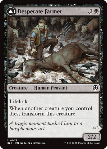 {C} Desperate Farmer // Depraved Harvester [Innistrad Remastered][INR 105]
