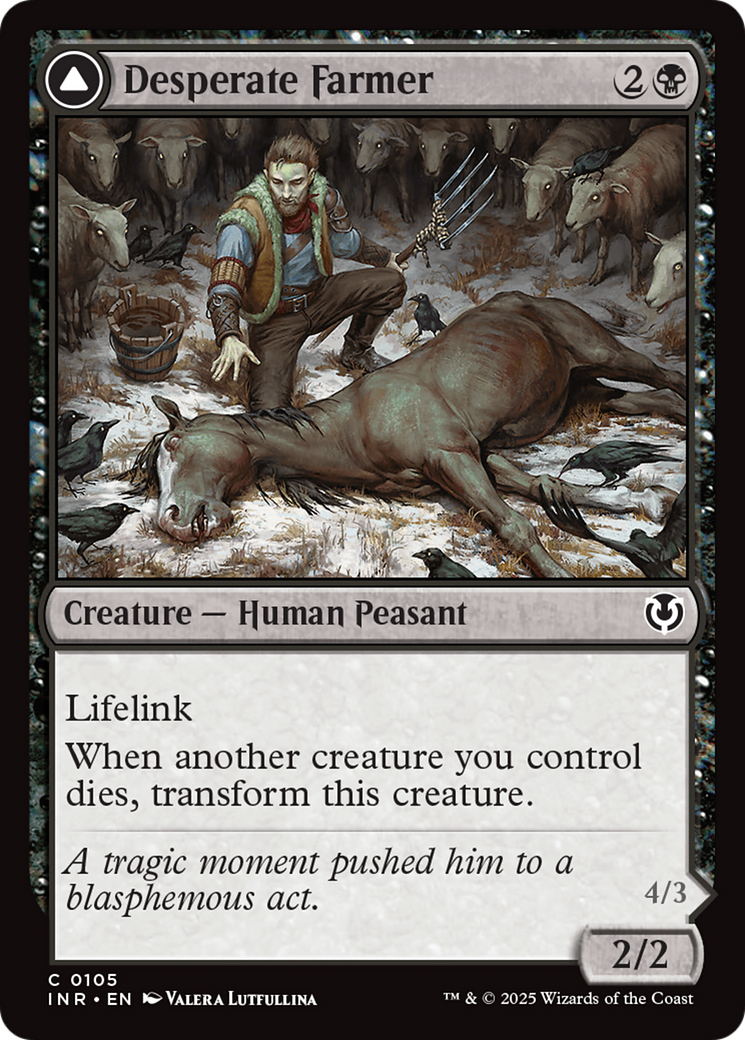 {C} Desperate Farmer // Depraved Harvester [Innistrad Remastered][INR 105]