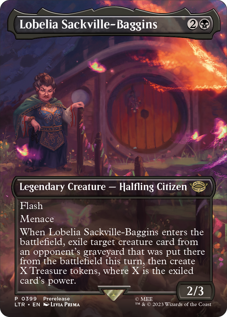 {R} Lobelia Sackville-Baggins (Borderless Alternate Art) [The Lord of the Rings: Tales of Middle-Earth][LTR 399]