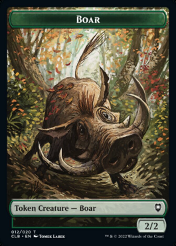 {T} Boar // Ogre Double-sided Token [Commander Legends: Battle for Baldur's Gate Tokens][TCLB 012]