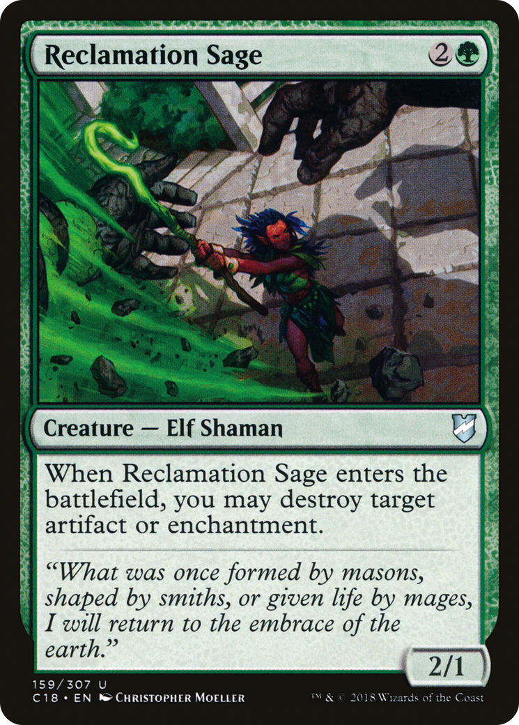 {C} Reclamation Sage [Commander 2018][C18 159]