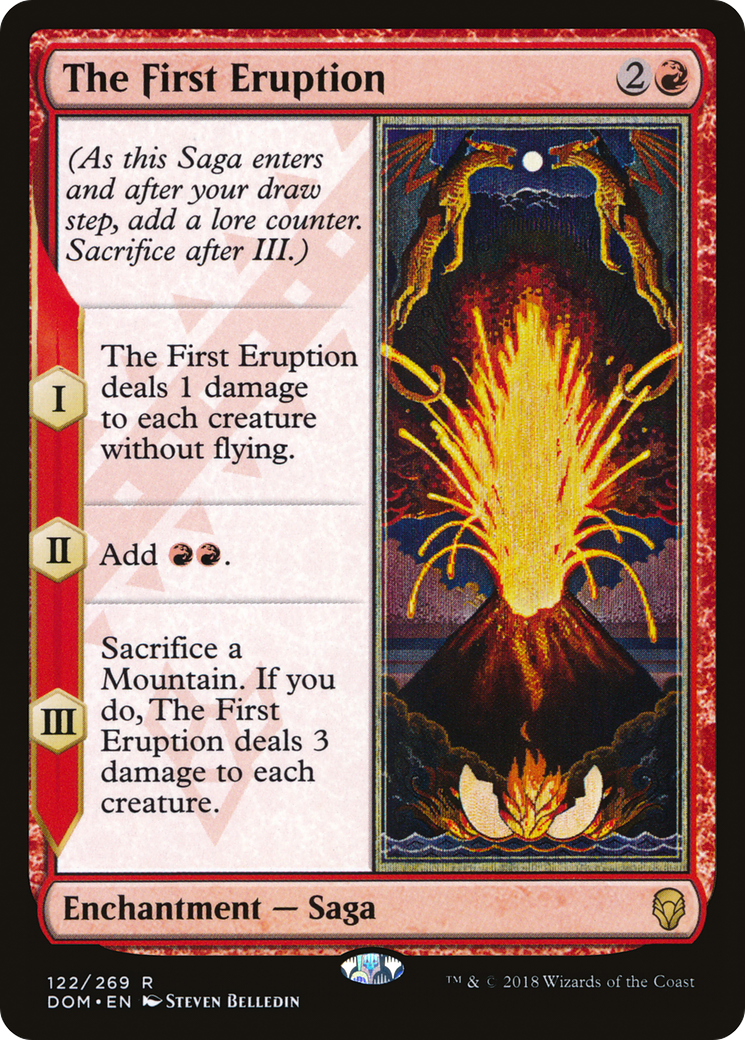 {R} The First Eruption [Dominaria][DOM 122] - Misty Mountain Games