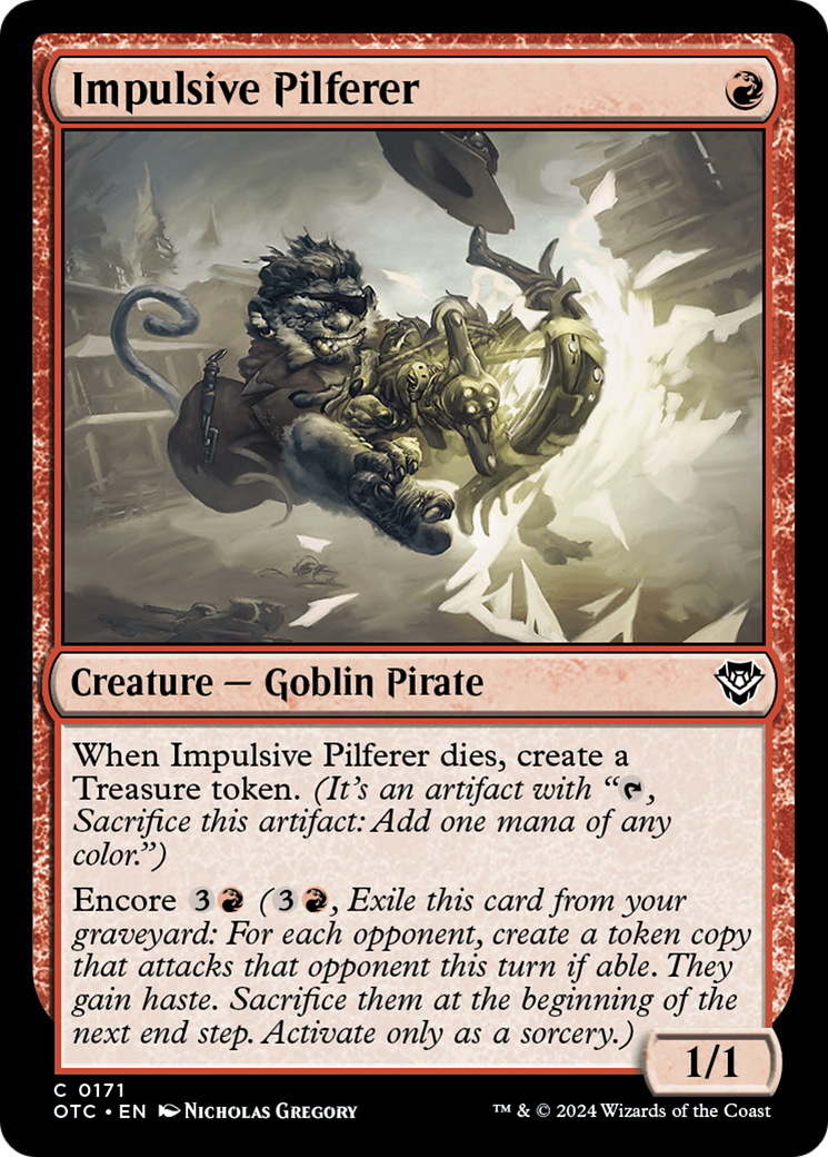 {C} Impulsive Pilferer [Outlaws of Thunder Junction Commander][OTC 171]