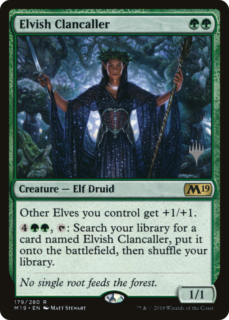 {R} Elvish Clancaller (Promo Pack) [Core Set 2019 Promos][PP M19 179]