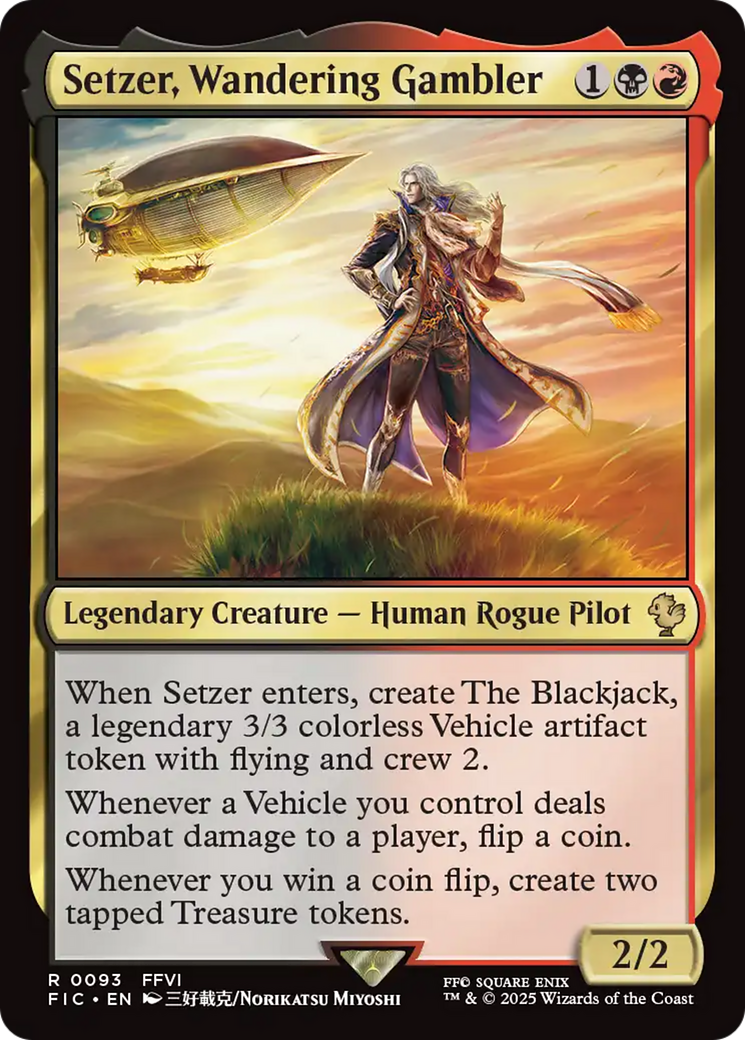 {R} Setzer, Wandering Gambler [FINAL FANTASY Commander][FIC 093]