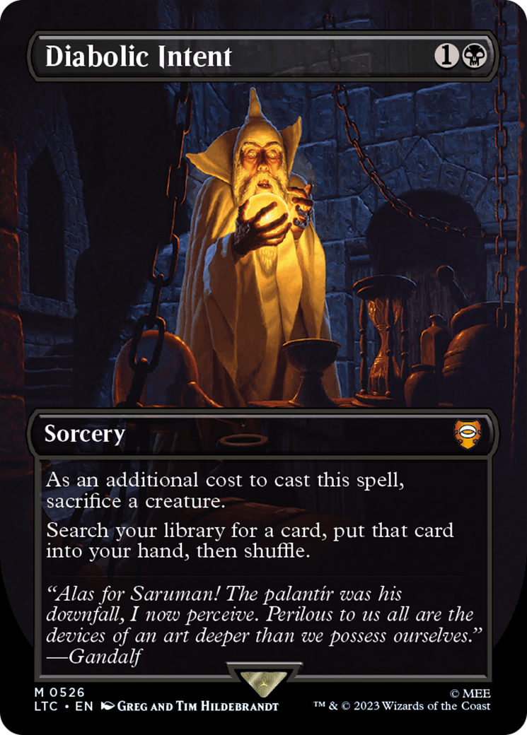 {R} Diabolic Intent (Borderless) [The Lord of the Rings: Tales of Middle-Earth Commander][LTC 526]