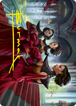 {A} Olivia's Attendants Art Card (Gold-Stamped Signature) [Innistrad: Crimson Vow Art Series][GS AVOW 047]
