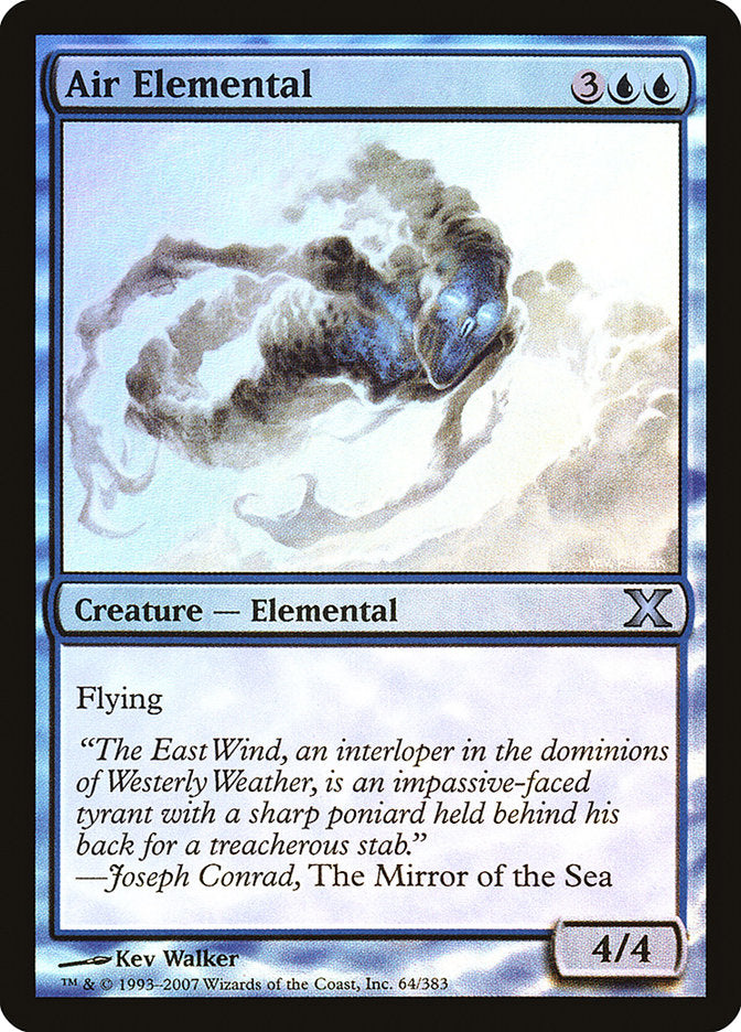 {C} Air Elemental (Premium Foil) [Tenth Edition][FP 10E 064]