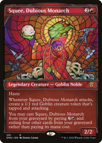{R} Squee, Dubious Monarch (Showcase) [Dominaria United][DMU 291]