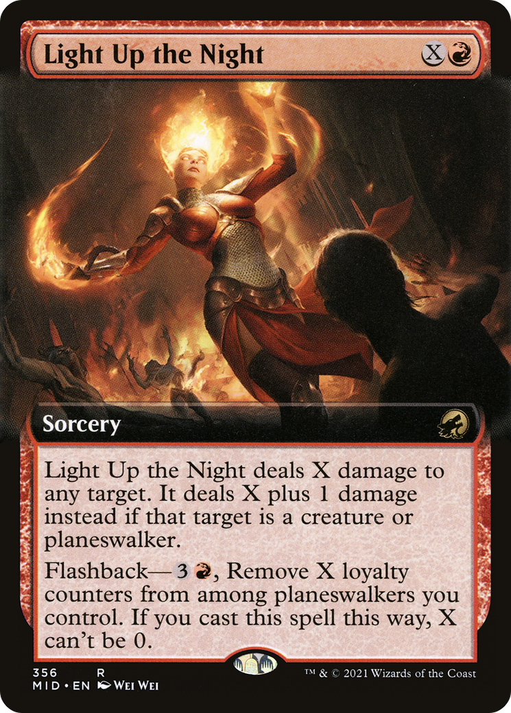 {R} Light Up the Night (Extended Art) [Innistrad: Midnight Hunt][MID 356]