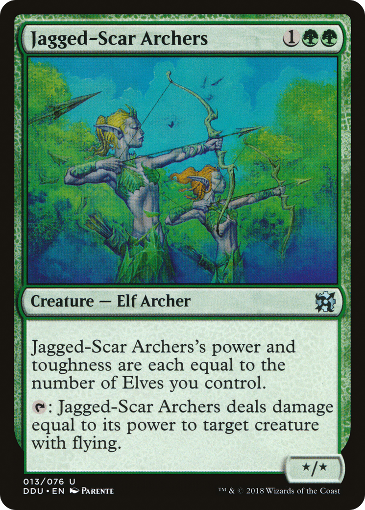 {C} Jagged-Scar Archers [Duel Decks: Elves vs. Inventors][DDU 013]