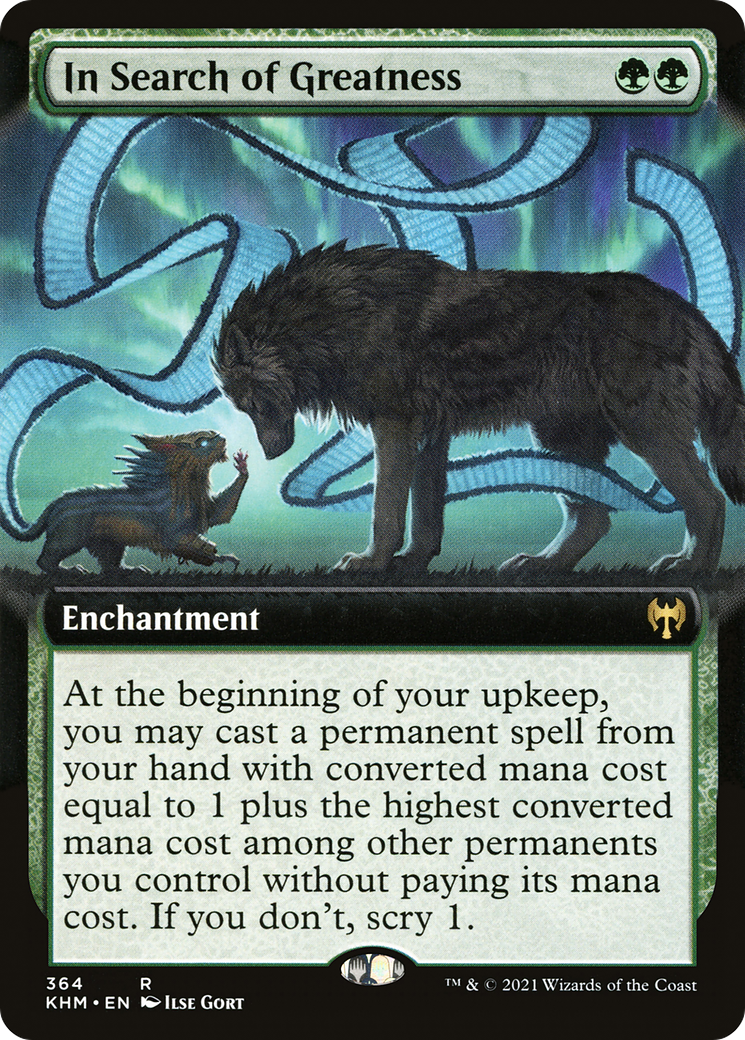 {R} In Search of Greatness (Extended Art) [Kaldheim][KHM 364]