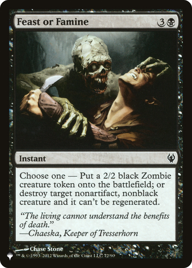 Feast or Famine [LIST 72/90]