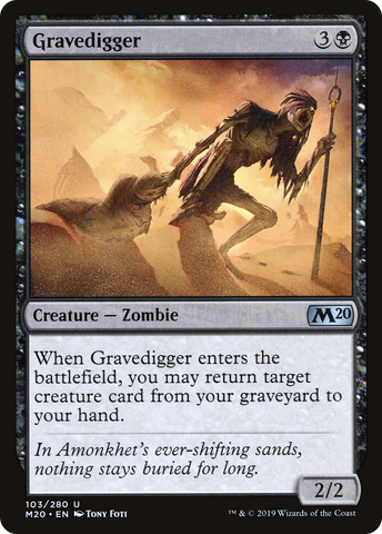 {C} Gravedigger [Core Set 2020][M20 103]
