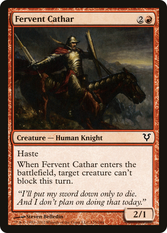 {C} Fervent Cathar [Avacyn Restored][AVR 135]