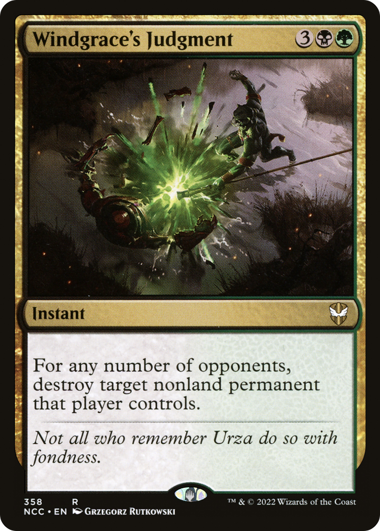 {R} Windgrace's Judgment [Streets of New Capenna Commander][NCC 358]