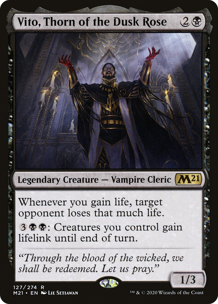 {R} Vito, Thorn of the Dusk Rose [Core Set 2021][M21 127]