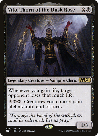 {R} Vito, Thorn of the Dusk Rose [Core Set 2021][M21 127]