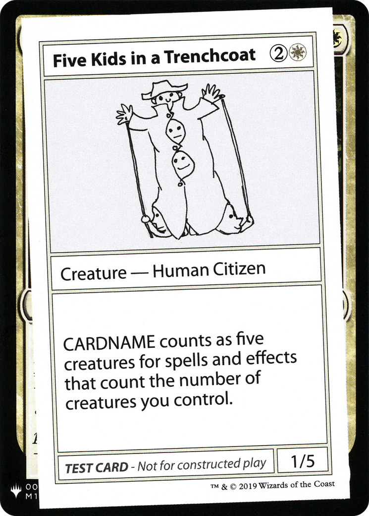 {R} Five Kids in a Trenchcoat [Mystery Booster Playtest Cards][CON CMB1 005]