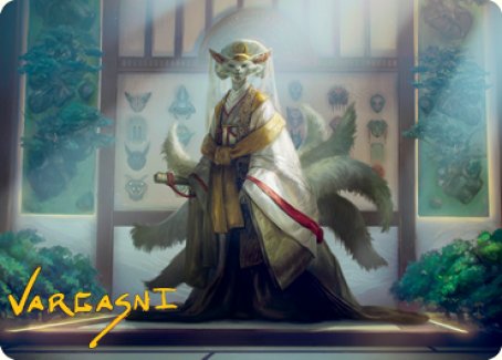{A} Light-Paws, Emperor's Voice Art Card (Gold-Stamped Signature) [Kamigawa: Neon Dynasty Art Series][GS ANEO 023]