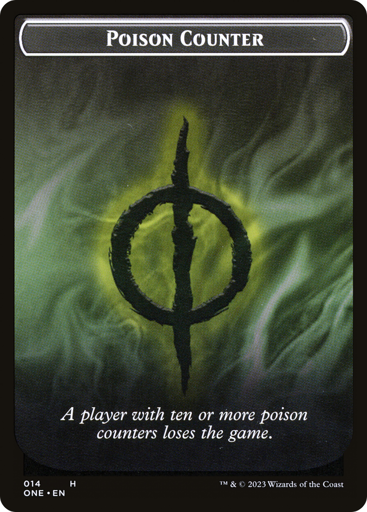 {T} Poison Counter // Beast Double-Sided Token [Phyrexia: All Will Be One Commander][TONC 14//13]