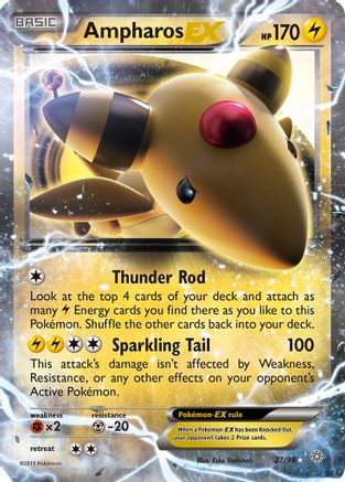[PKM] Ampharos EX (27/98) [XY: Ancient Origins]